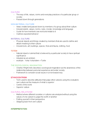 SOSE Definitions - sose revision notes - Social movements involve a ...