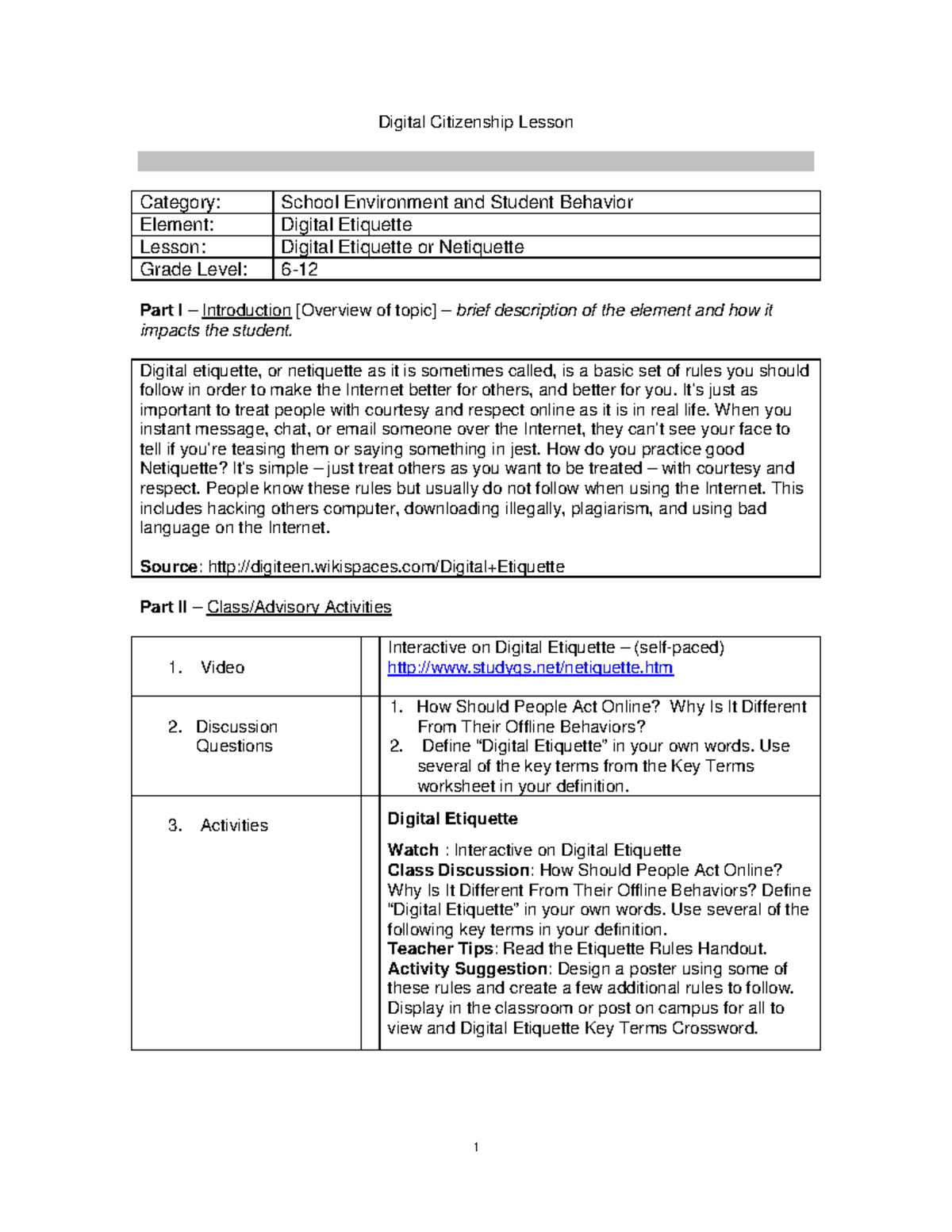 136834975 Digital Etiquette 6 12 - Education - UNP - Studocu