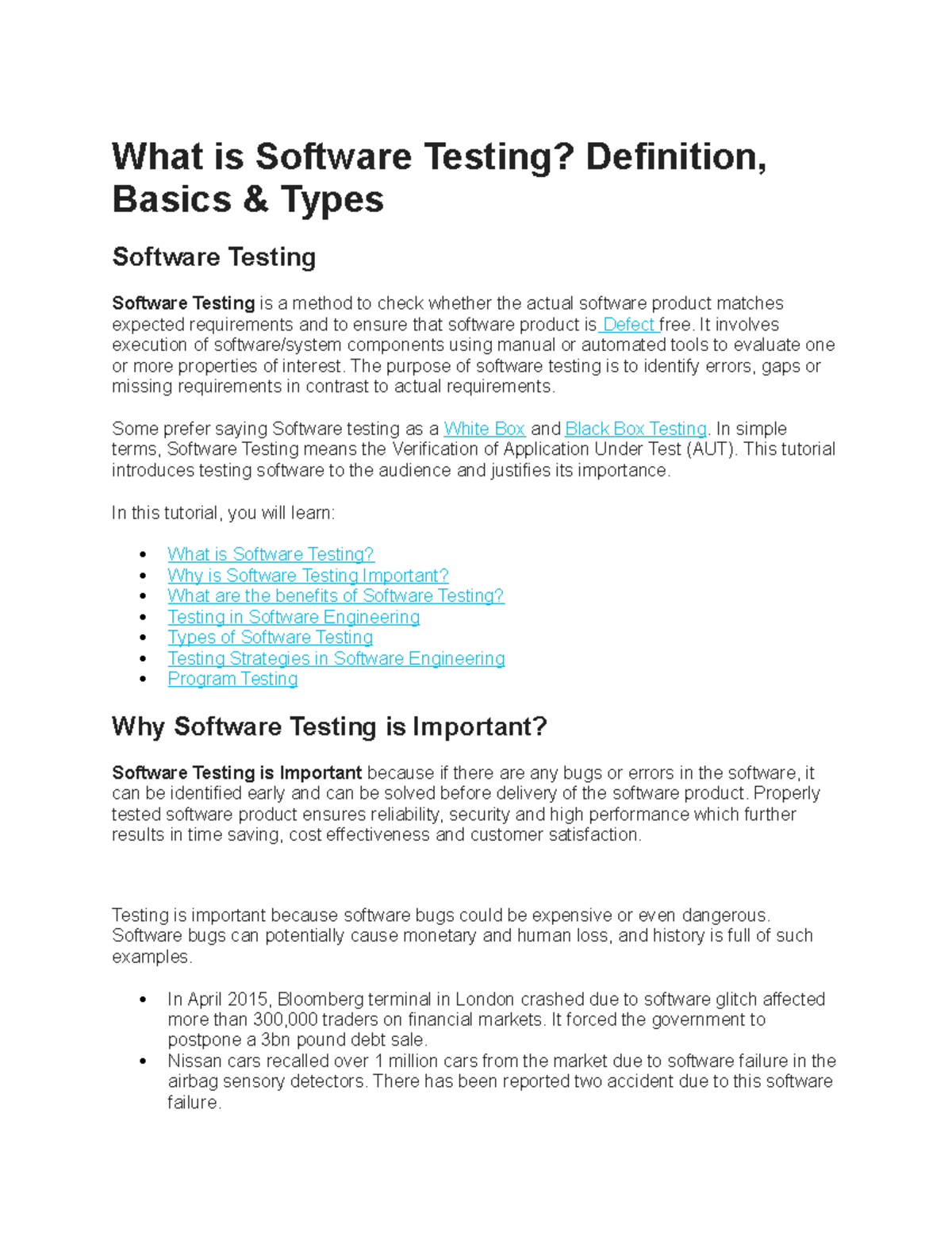 Software Testing is a method to check whether the actual software ...