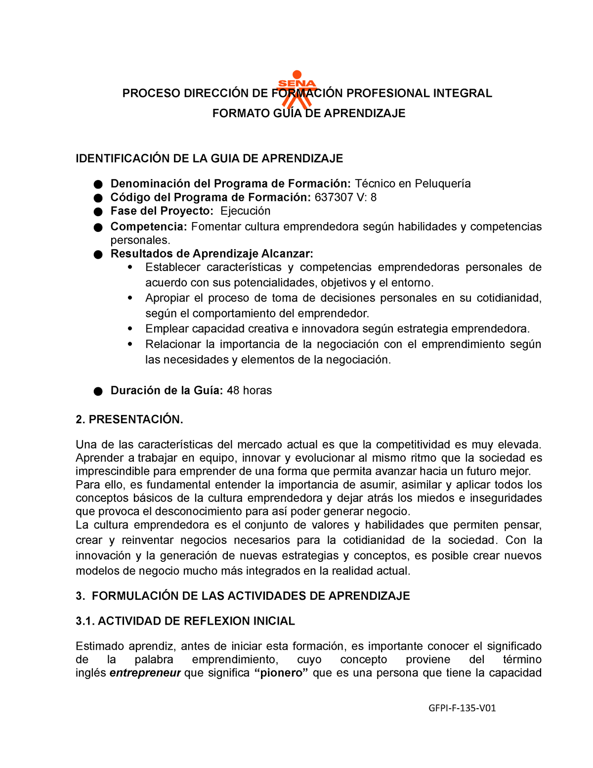 Guia 33 Taller Proceso DirecciÓn De FormaciÓn Profesional Integral Formato GuÍa De 1840