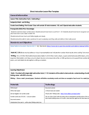 D010 Task 2 - Task 2 passed - Direct Instruction Lesson Plan Template ...