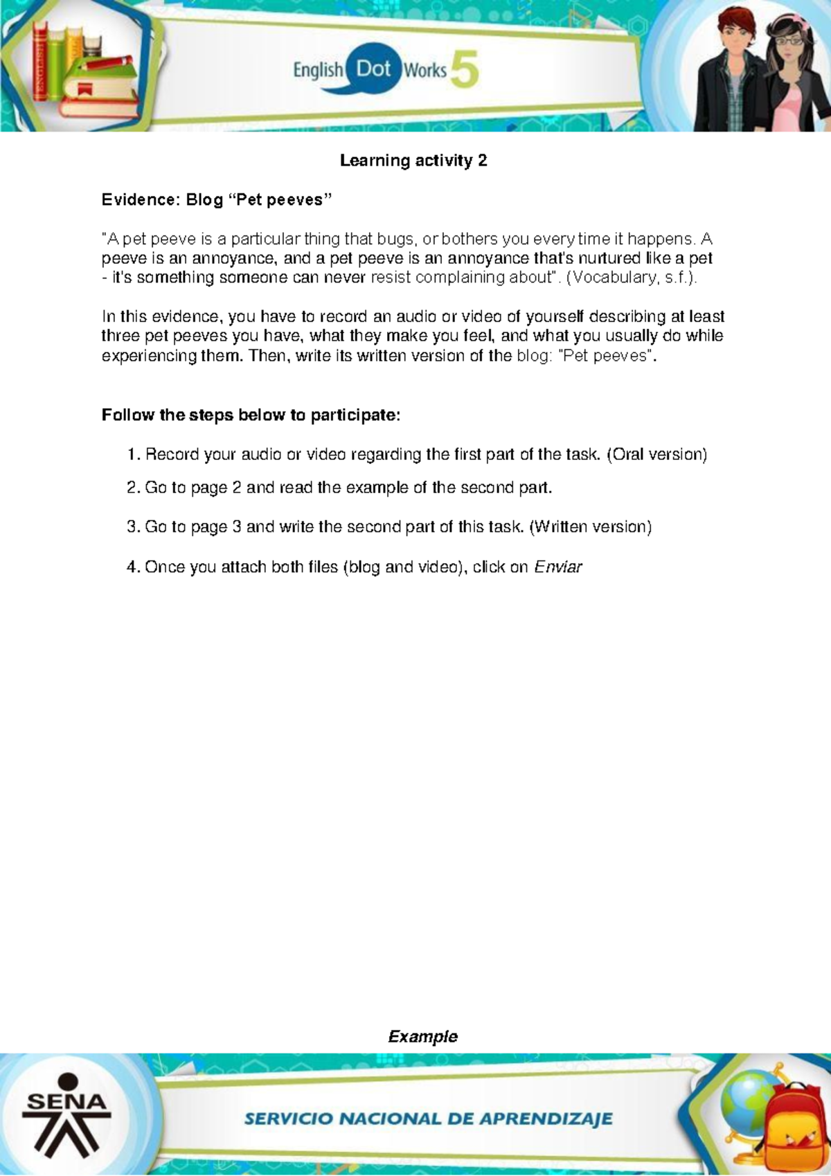 Evidence Blog Pet peeves Learning activity 2 Evidence Blog