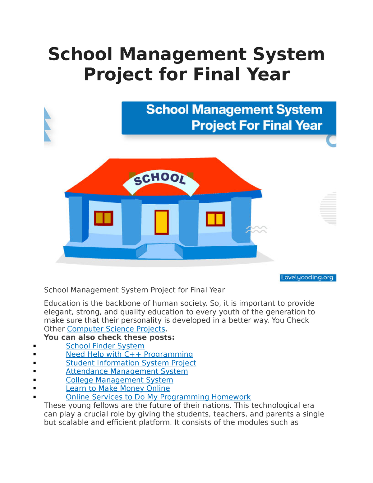 education management system project