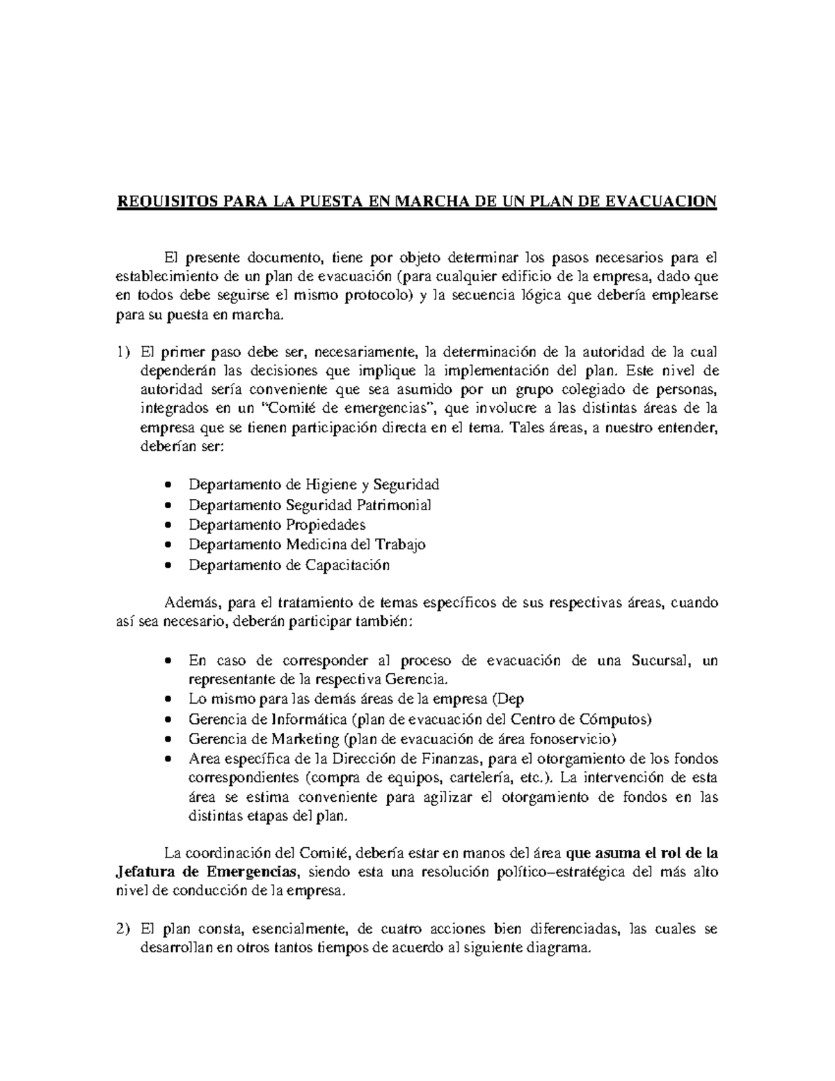 Incendios y sus - REQUISITOS PARA LA PUESTA EN MARCHA DE UN PLAN DE ...