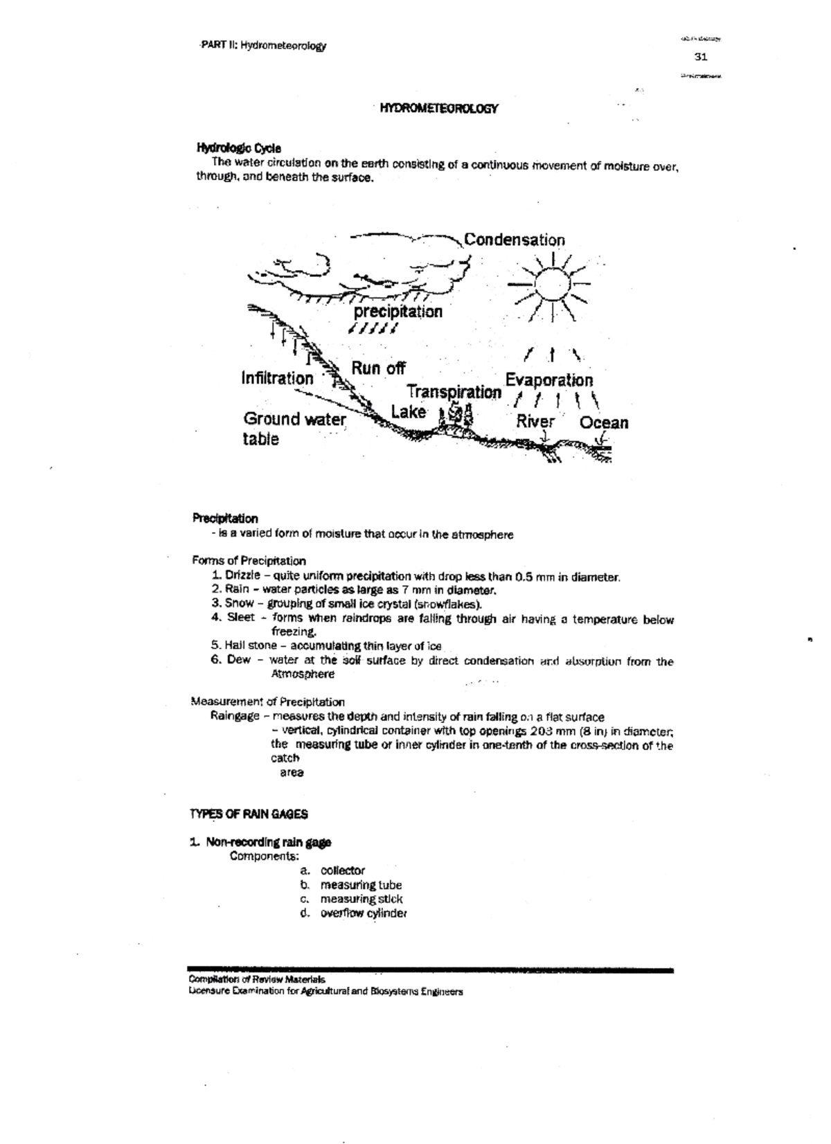 hydrometeorology - PART IH: Hydrometeorology 31 HYDROMETEOROLOGY ...