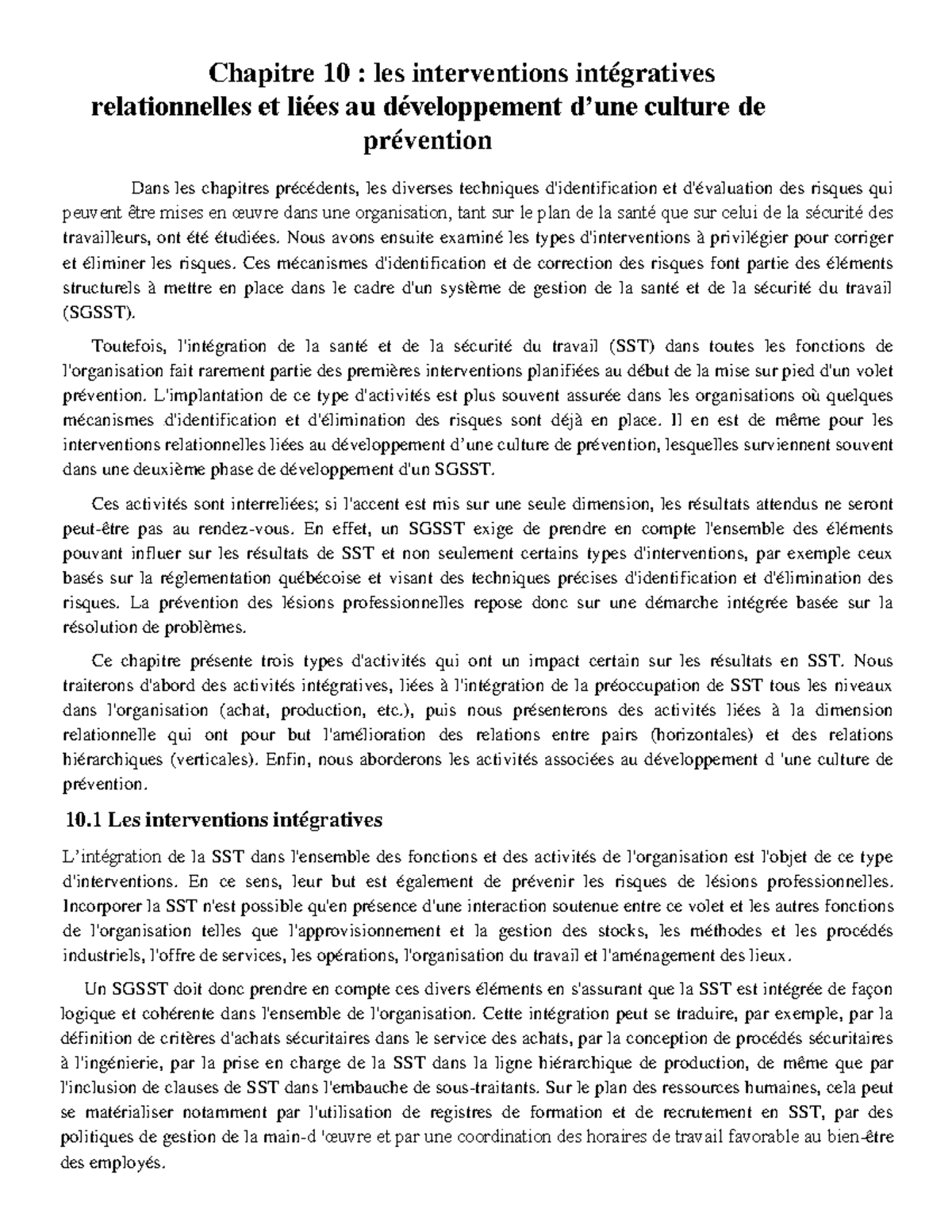 chapitre 10- les interventions intégratives relationnelles et liées au ...