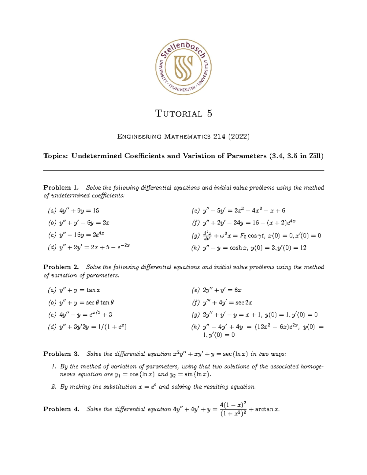 tutorial-5-engineering-maths-242-tutorial-5-engineering-mathematics