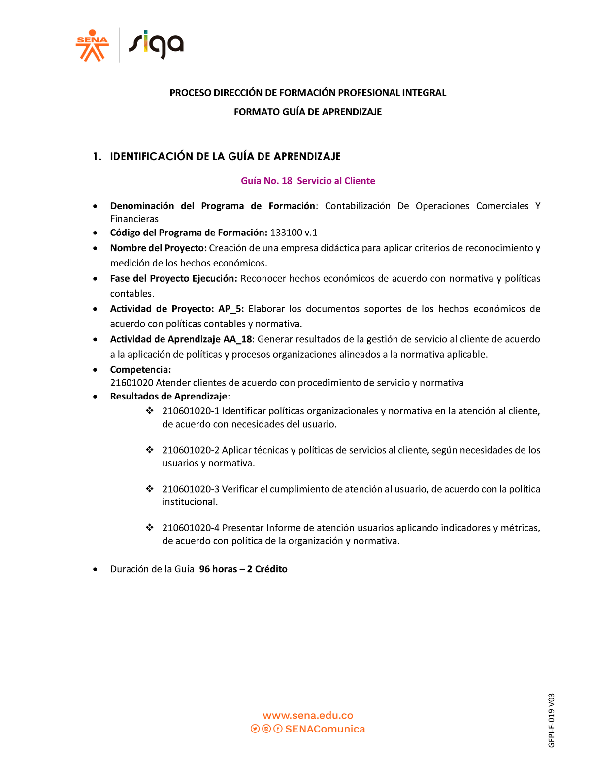 Guía 18 Servicio Al Cliente - PROCESO DIRECCI”N DE FORMACI”N ...