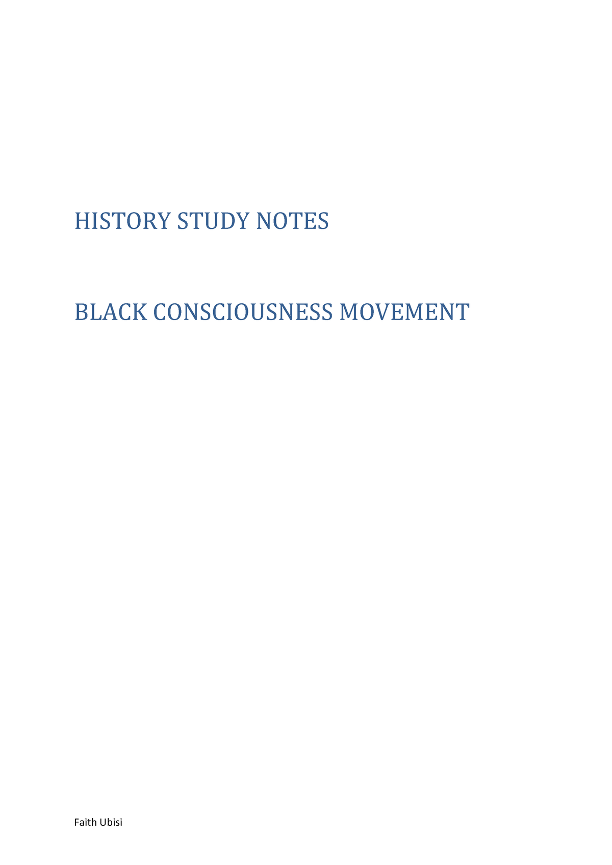 history grade 12 black consciousness essay