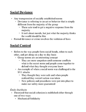 Chapter 7 deviance And Social Control (complete) - SOCI 111 - Studocu