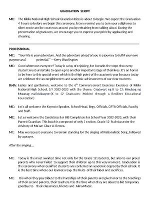 MATH AND Science Culmination Emcee Script - MATH AND SCIENCE ...