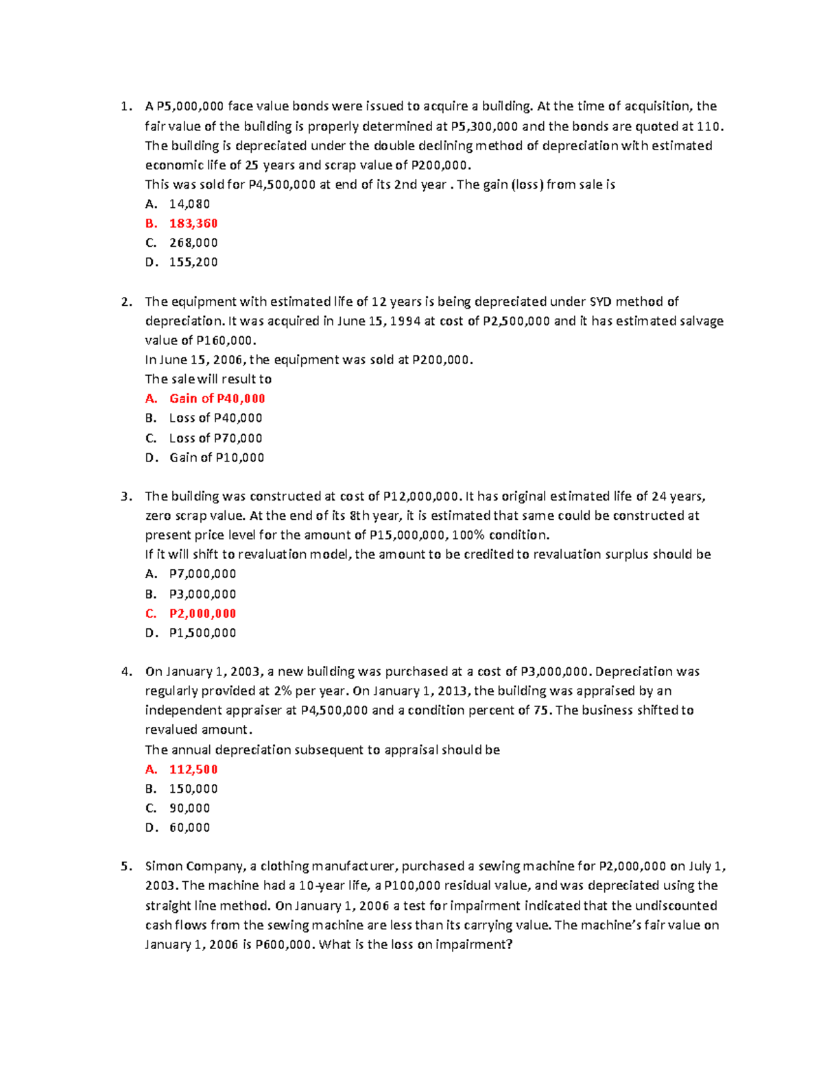 Financial Accounting 2 - A P5,000,000 face value bonds were issued to ...