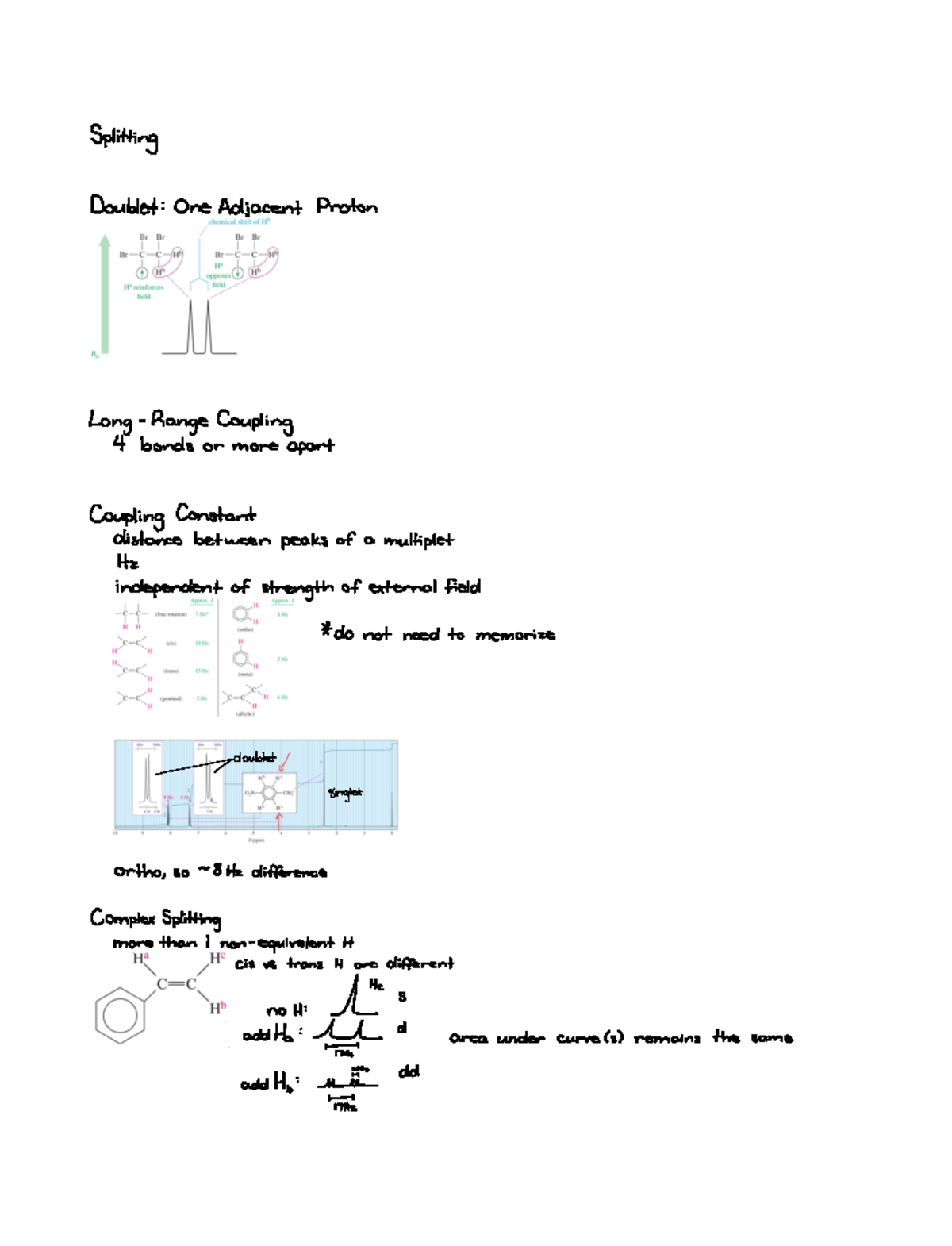 Lecture 12 chem 248 - Ch 13 NMR taken with prof Ji. - Splitting Doublet ...