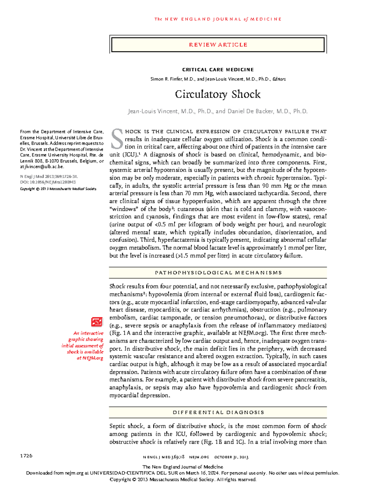 Shock+1 - review article T h e n e w e ng l a n d j o u r na l o f m e ...
