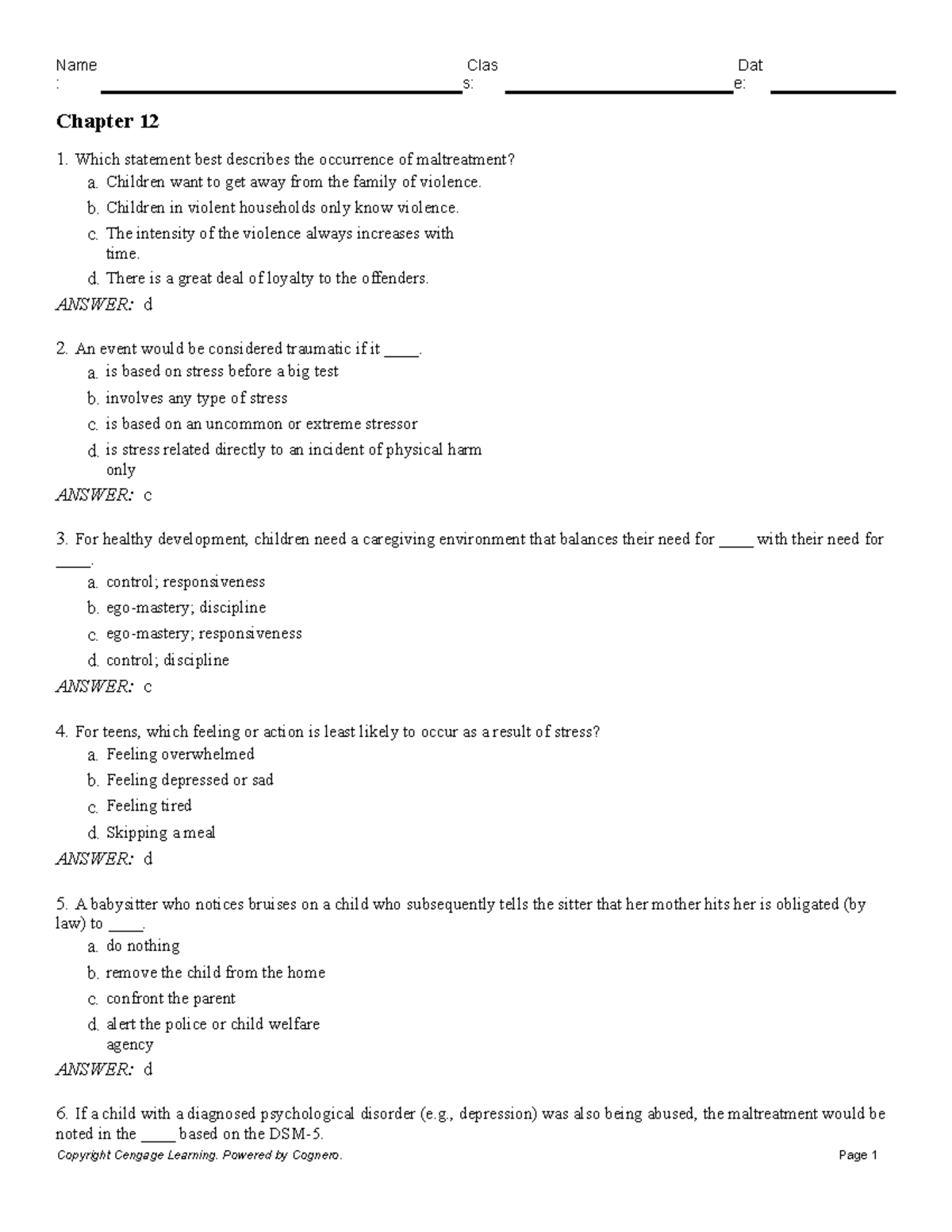 Chapter 12 - sample questions - : s: e: Chapter 12 1. Which statement ...