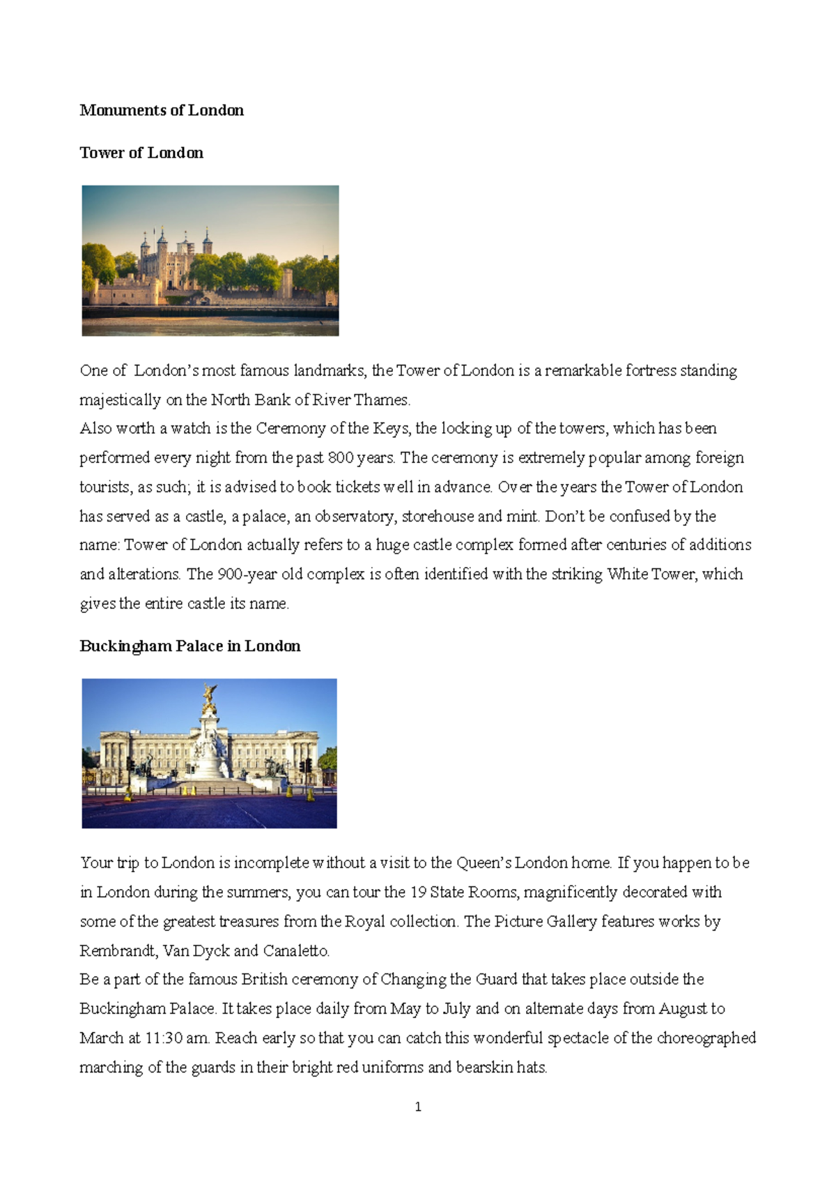 London Monuments - Monuments of London Tower of London One of London’s ...