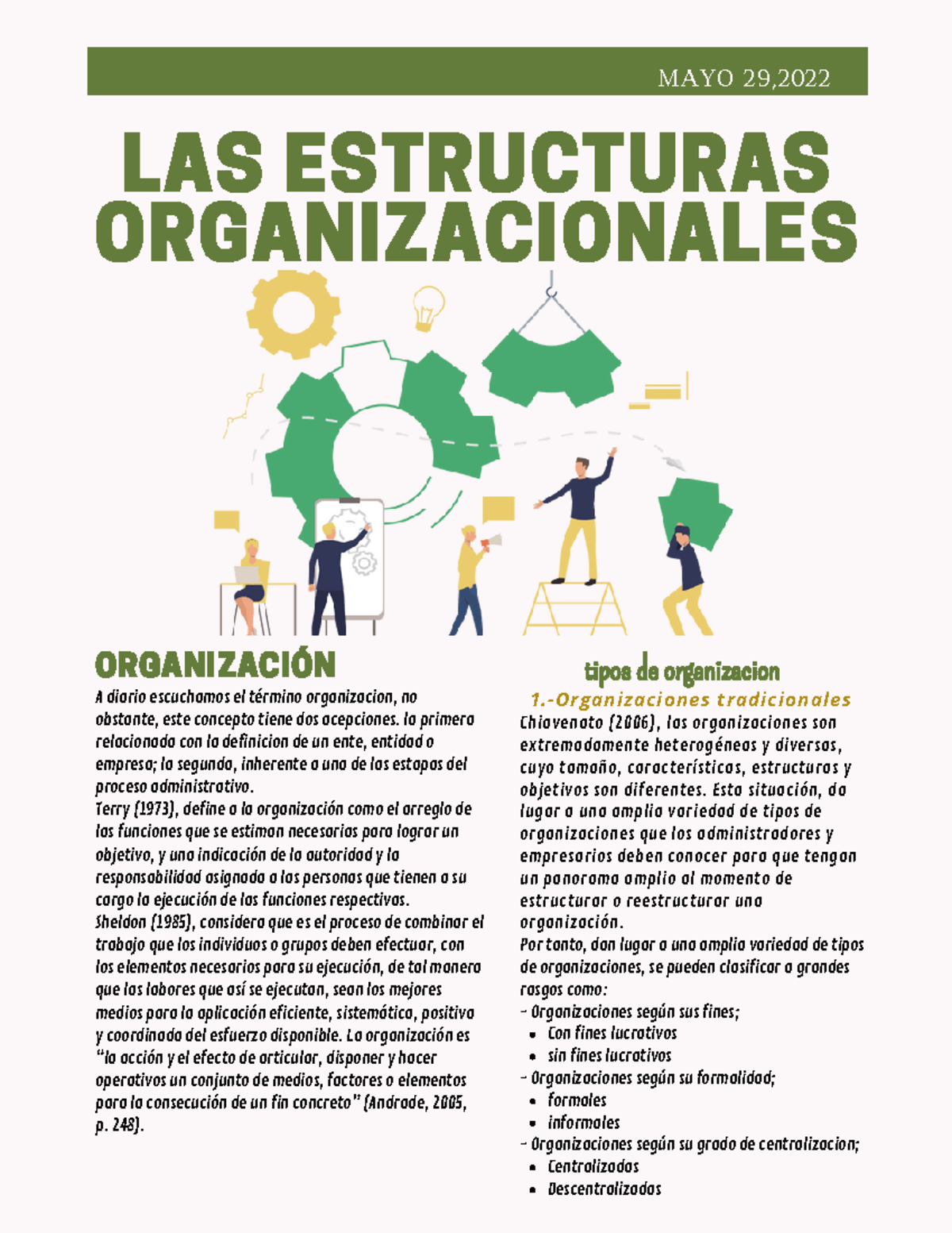 1 - Nota Periodistica Sobre Las Estructuras Organizacionales. Con El ...