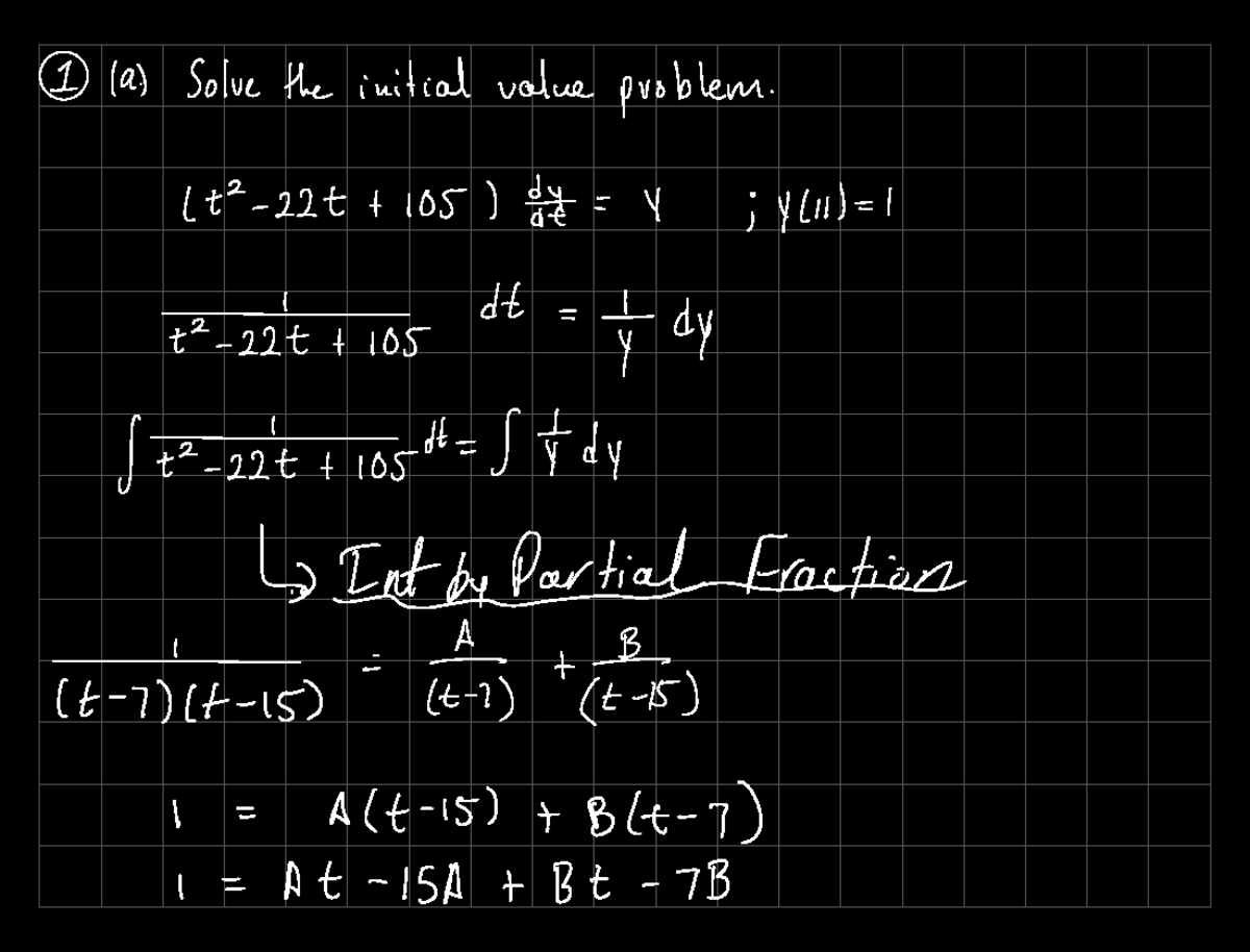 Section 2.2 Separable Differential Equations 1 a Solve the initial
