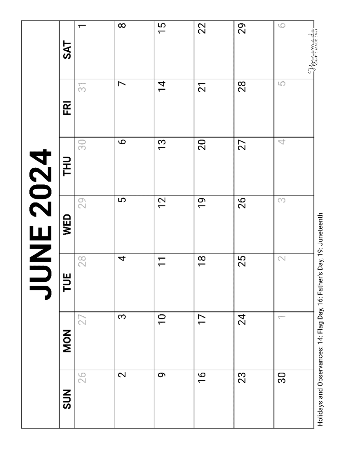 June calendar 2024 printable blank - GEO263 - Studocu