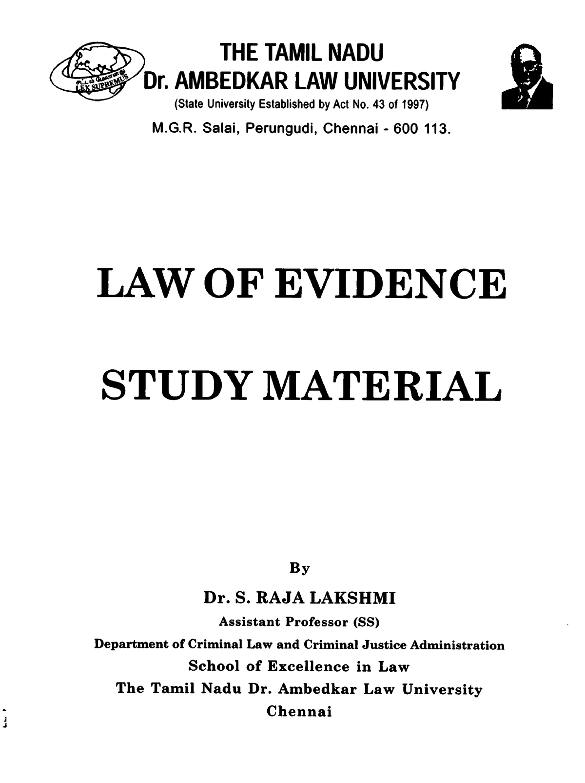 Law Of Evidence - LLB 4th Semester - Studocu