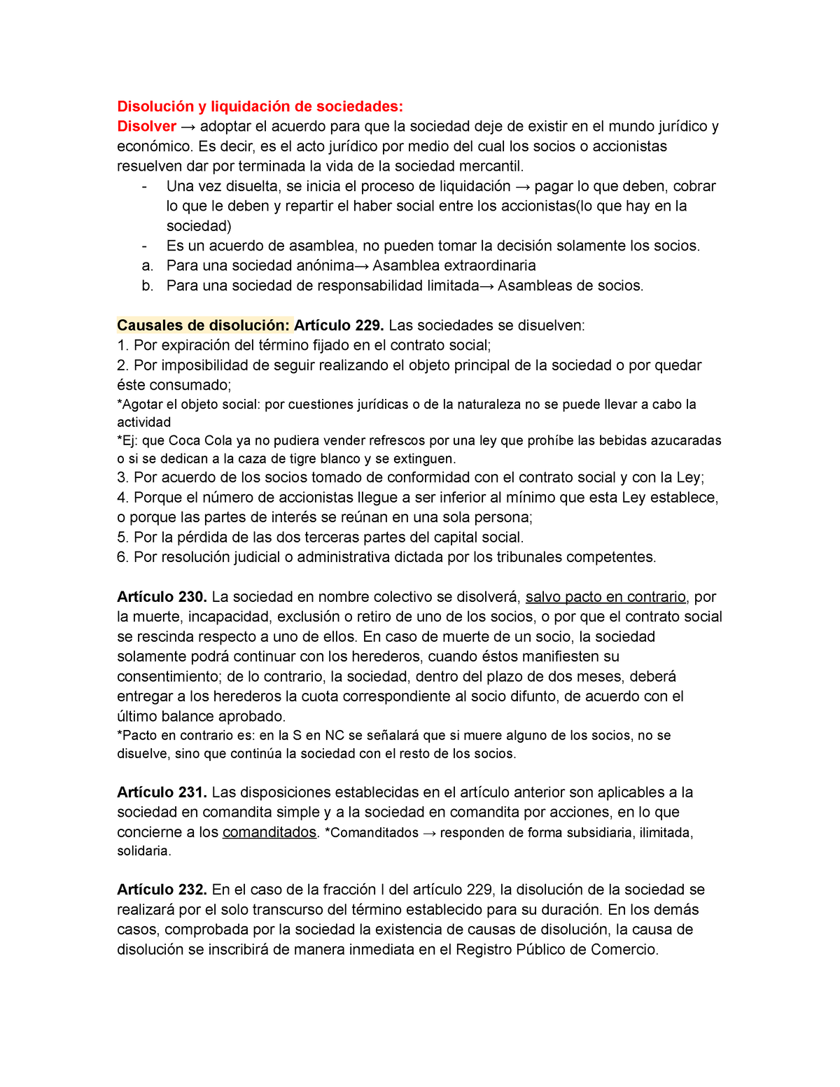 Disolución Y Liquidación De Sociedades - Disolución Y Liquidación De ...