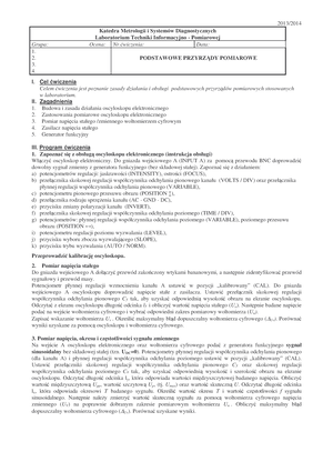 Oryginalna Instrukcja Obslugi Oscyloskopu Mcp Cq5620 - Technologia ...