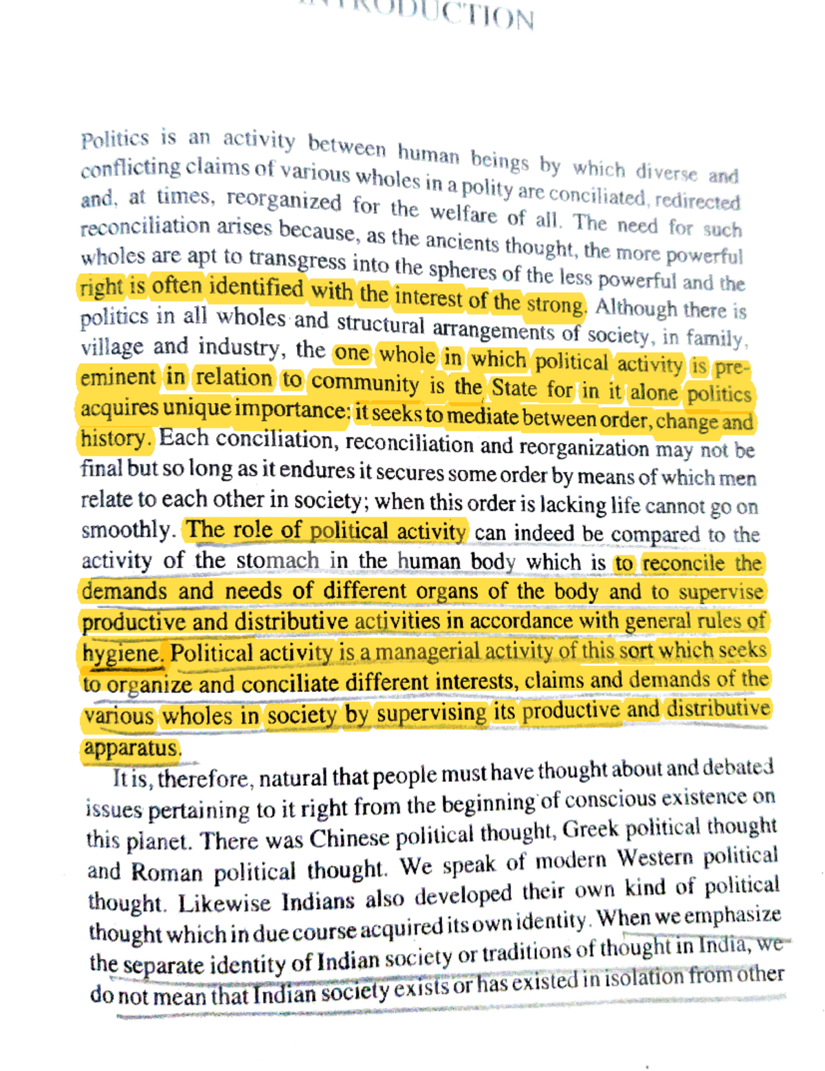 Introduction v r mehta - CTION Hlitics is an activity between human ...