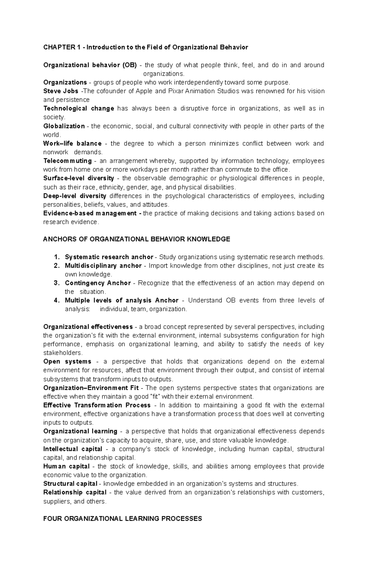 Summarized- Notes - CHAPTER 1 - Introduction To The Field Of ...