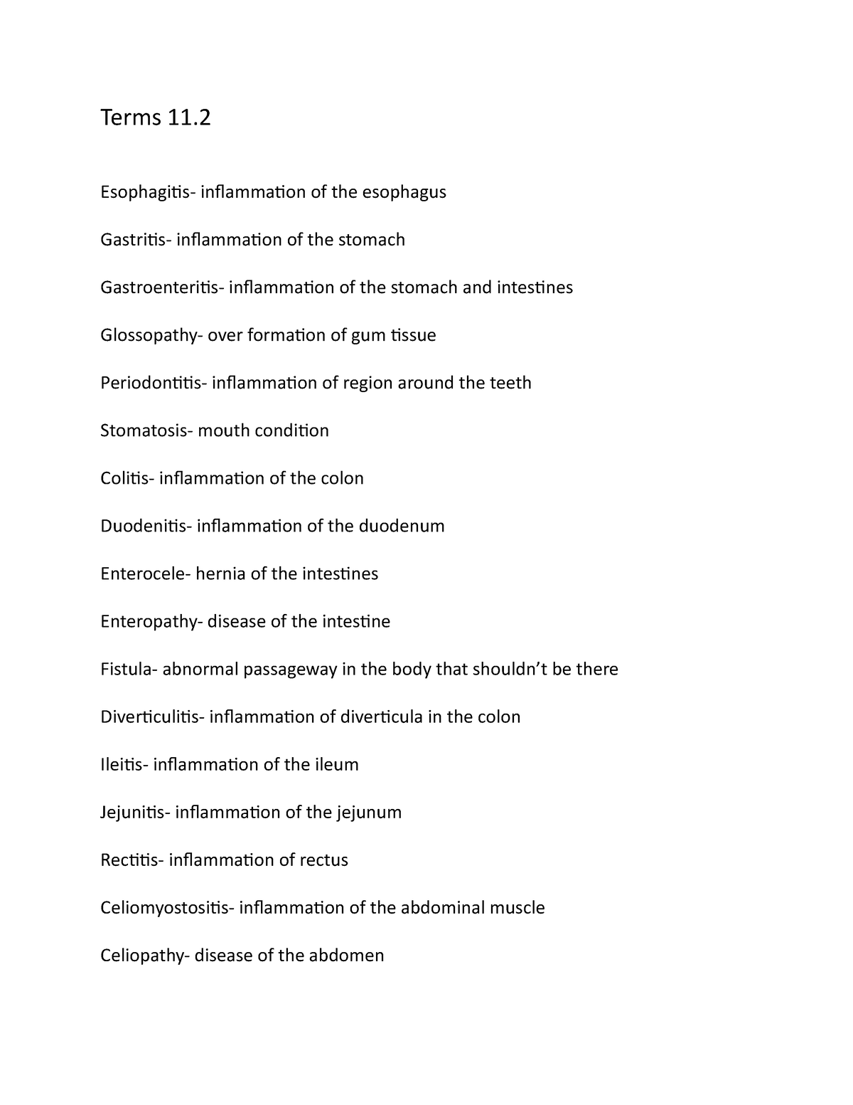 terms-11-terms-11-esophagitis-inflammation-of-the-esophagus