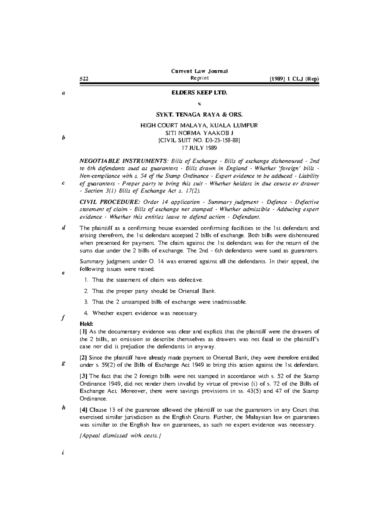 S.59 of boe - NEGOTIABLE INSTRUMENT CHAPTER 4 INTRO TO COMMERCIAL LAW ...