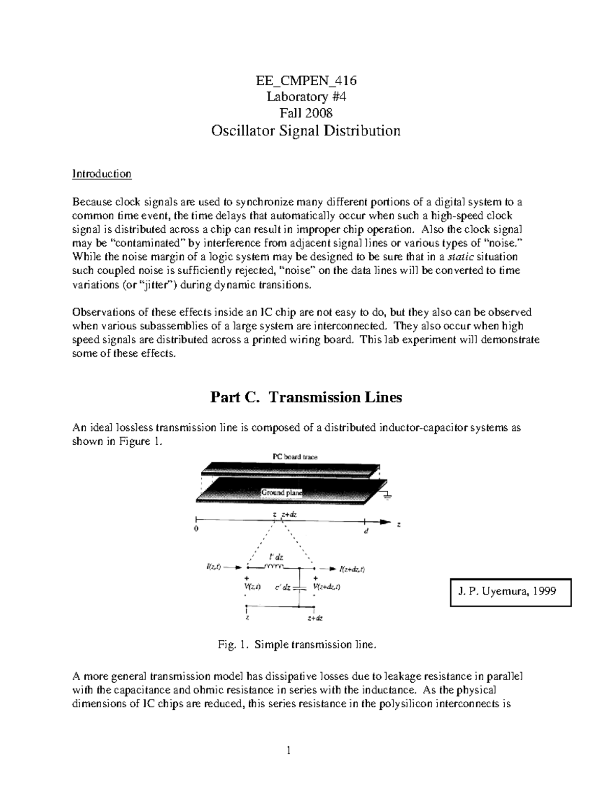 EE CMPEN 416 Lab Exp-4 - EE_CMPEN_ Laboratory Fall 2008 Oscillator ...