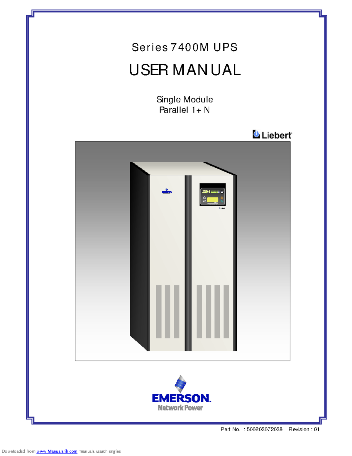 7400m series - Se rie s 7 4 0 0 M U PS USER MAN UAL Single Module ...