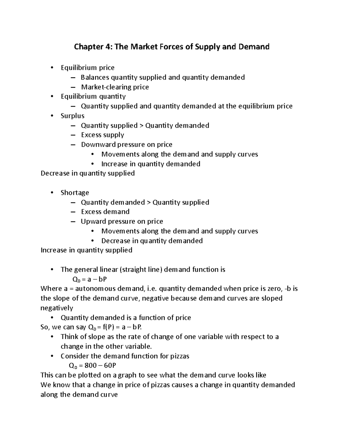 Chapter 4 Part 5 - The Market Forces Of Supply And Demand - Chapter 4 ...