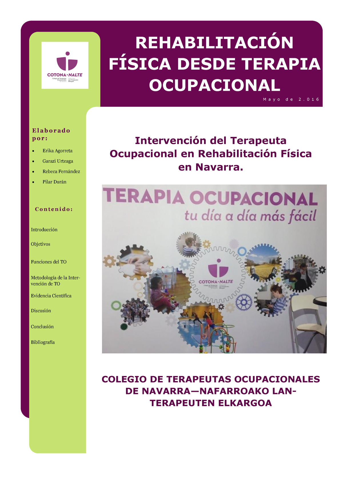 Intervencin De Terapia Ocupacional En Rehabilitacin Fsica-1 ...