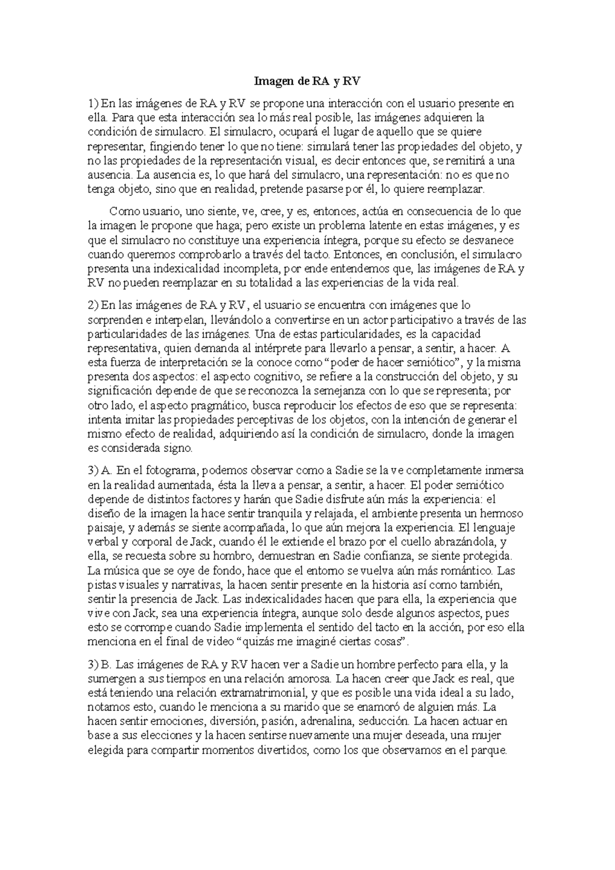 TP 2 RA Y RV - REALIDAD ALTERNATIVA Y REALIDAD VIRTUAL - SEMIOLOGIA ...