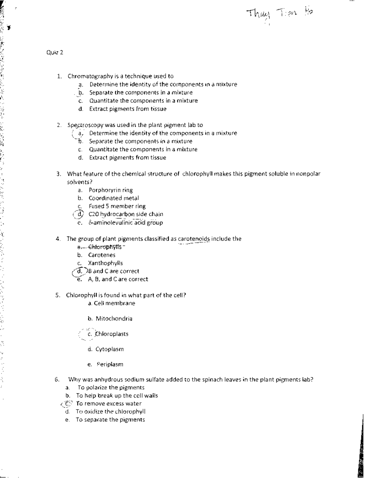 Quiz 2 lab work - BCHS 4311 - Studocu