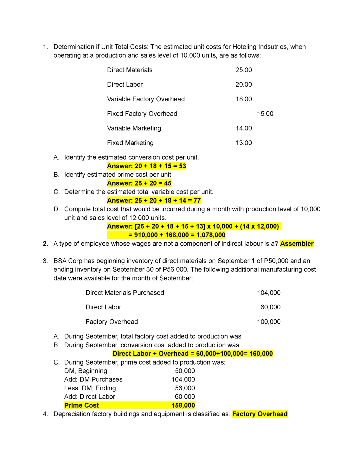 cost accounting nptel assignment answers