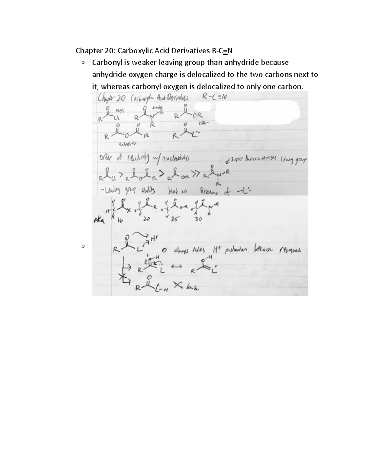 Carboxylic Acid Derivative Chemistry - CHEM 140B - Chapter 20 ...