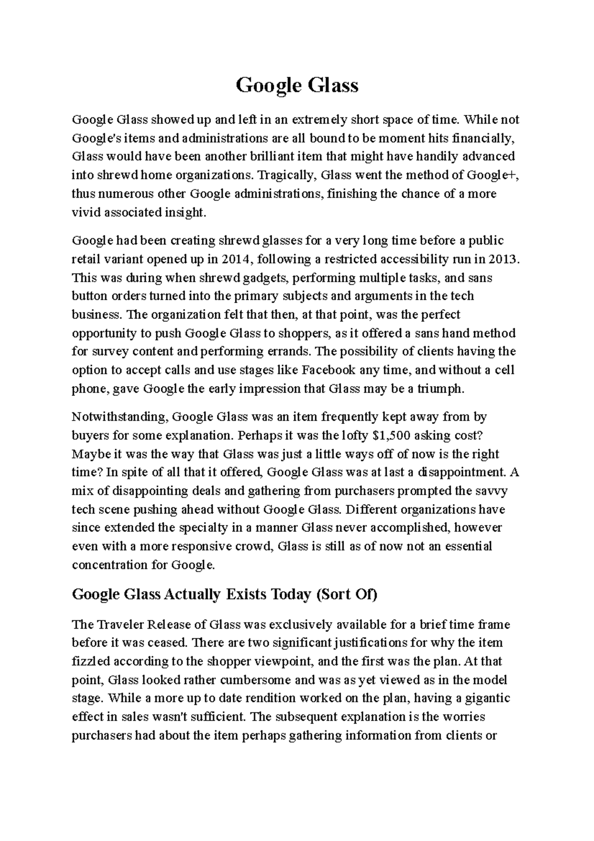 Google Glass Google Glass Google Glass showed up and left in an