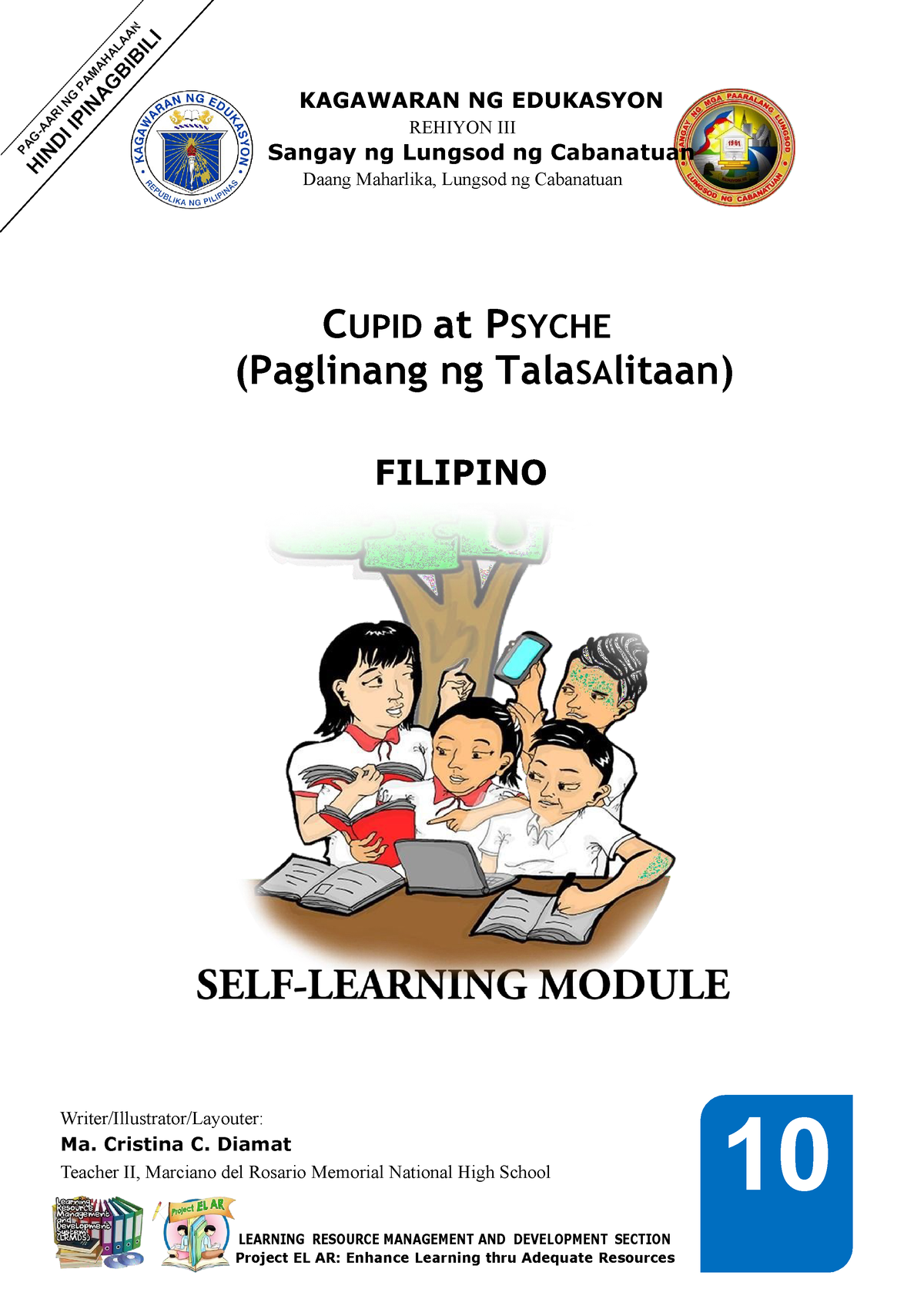 Filipinog10q1 Komunikasyon At Pananaliksik Sa Wika At Kulturang Filipino 10 Kagawaran Ng