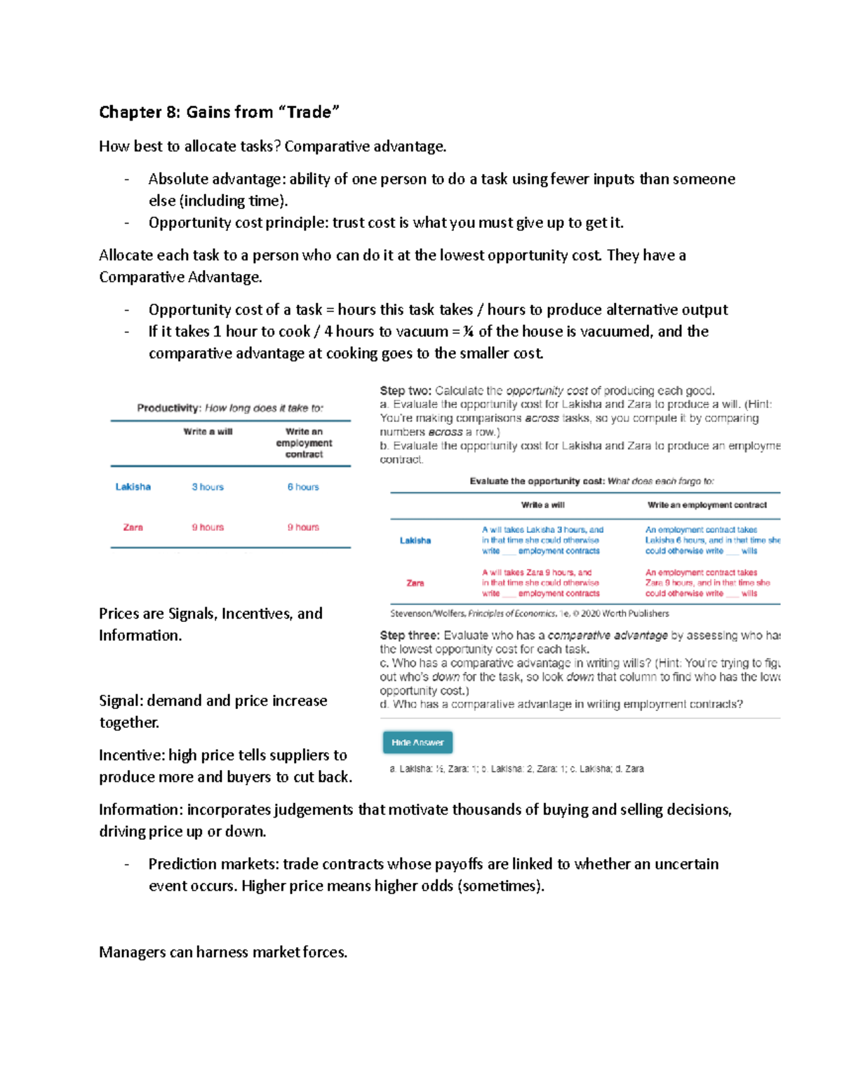 Chapter 8 Gains From Trade - Chapter 8: Gains From “Trade” How Best To ...