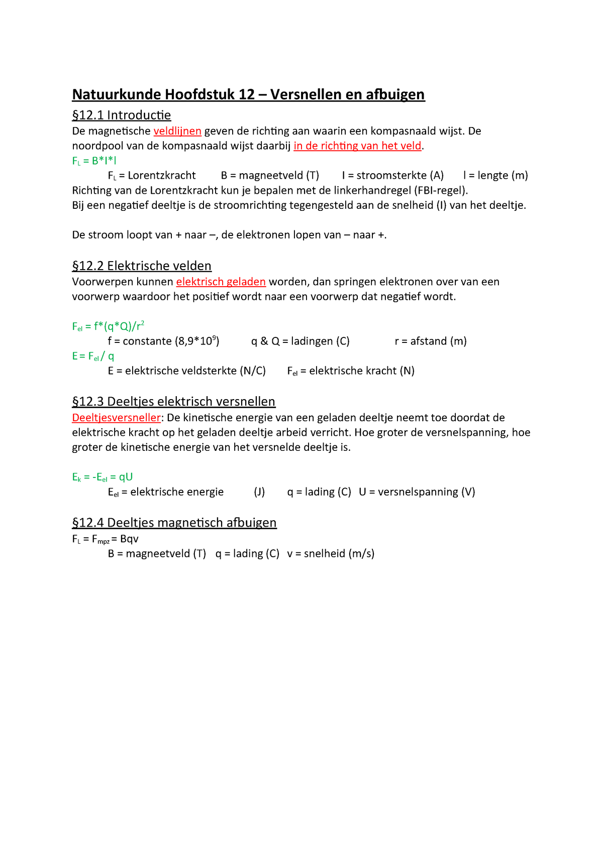 H12 Versnellen En Afbuigen Natuurkunde Hoofdstuk 12 Versnellen En Afbuigen 12 Studeersnel