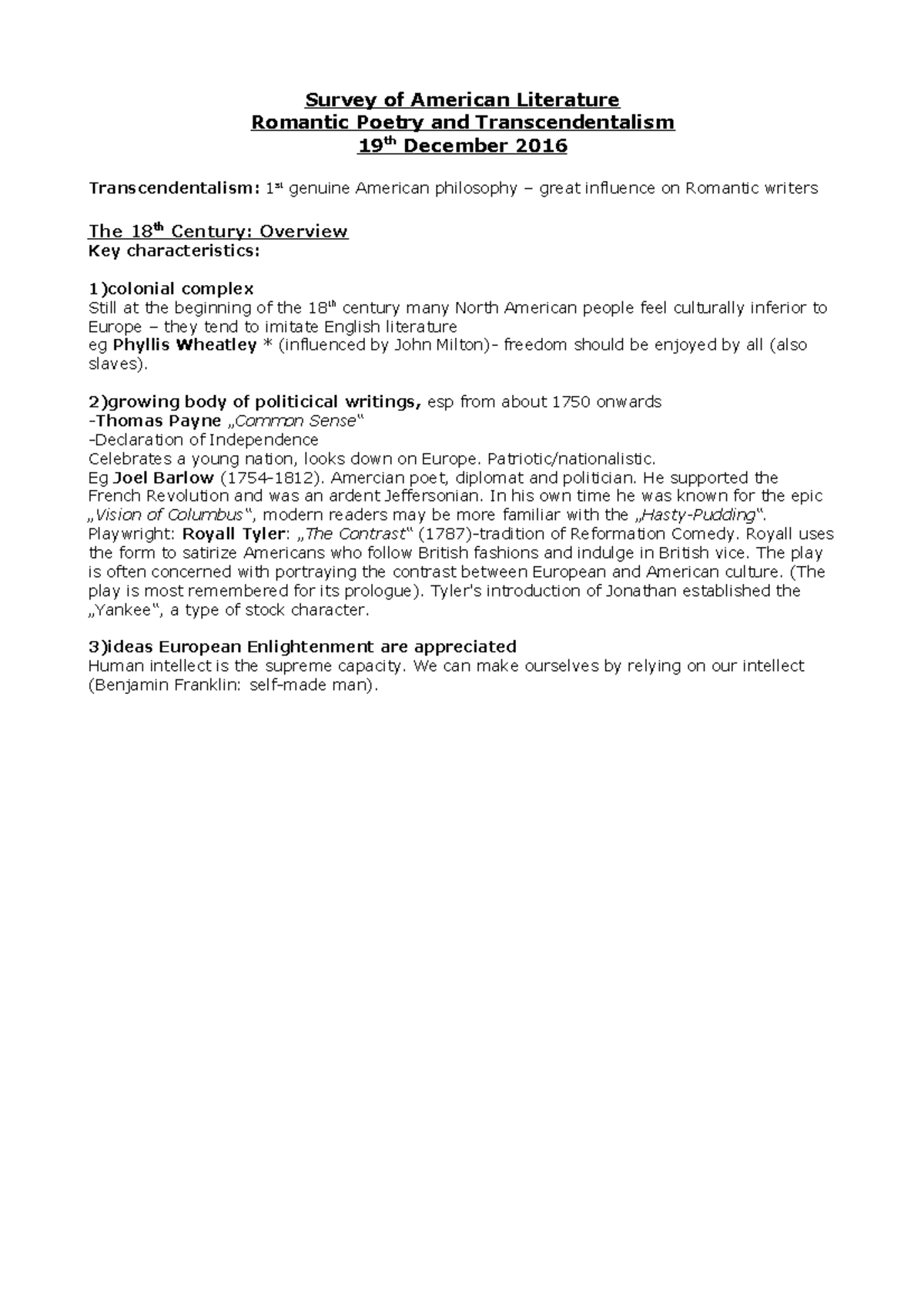 18thcentury History of American Literature Bücher, Poems, History