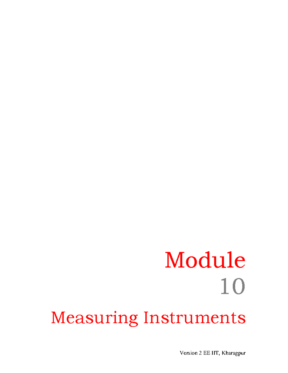 L-44(GDR)(ET) ((EE) Nptel) - Module 10 Measuring Instruments Lesson 44 ...