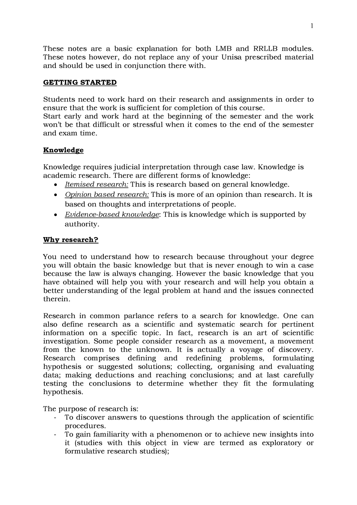 SOLUTION: Lev3701 study notes pdf 1 unisa - Studypool