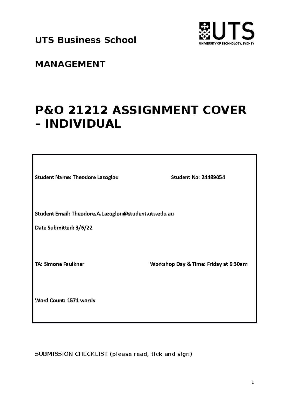 p-and-o-final-reflection-uts-business-school-management-p-o-21212