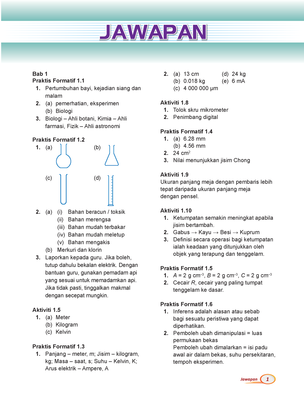 Jawapan Buku Teks T1 - Refer To It - Bab 1 Praktis Formatif 1. 1 ...