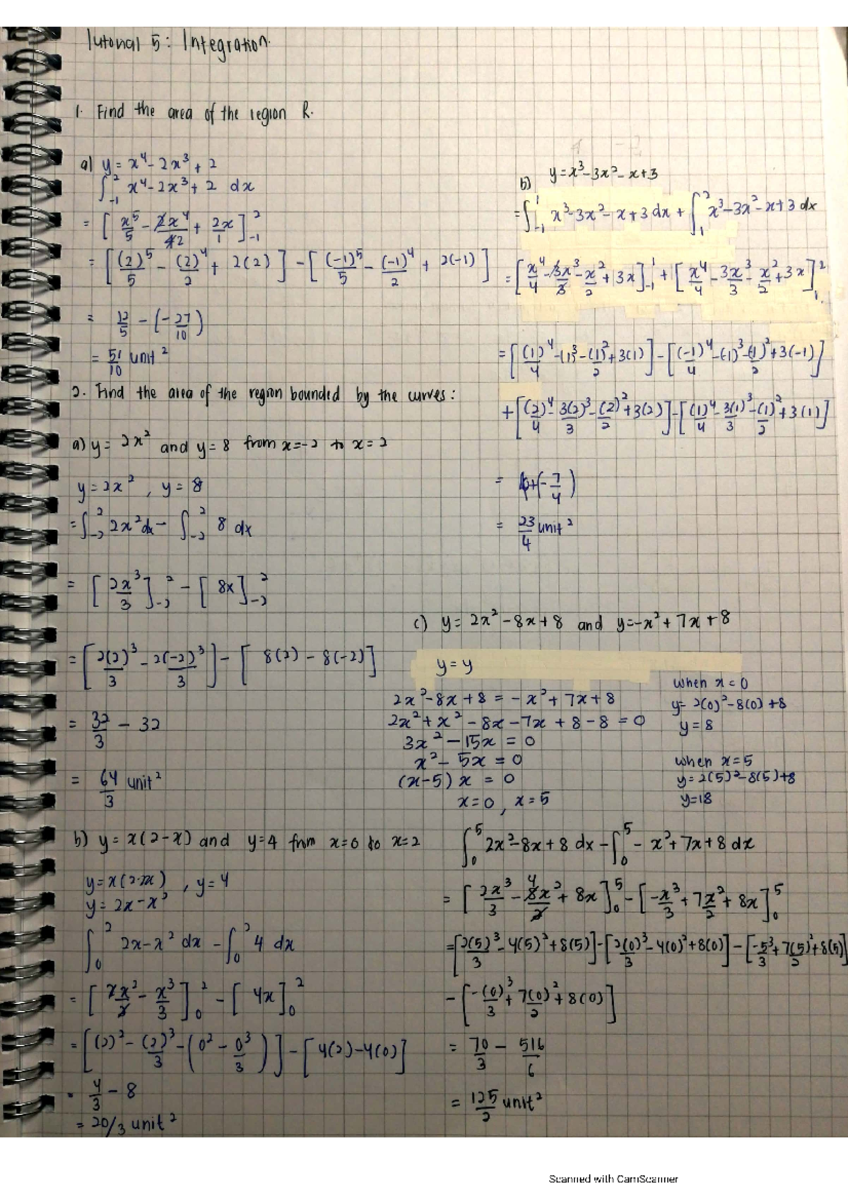 Tutorial 5 calculus - exercise - Calculus - Studocu