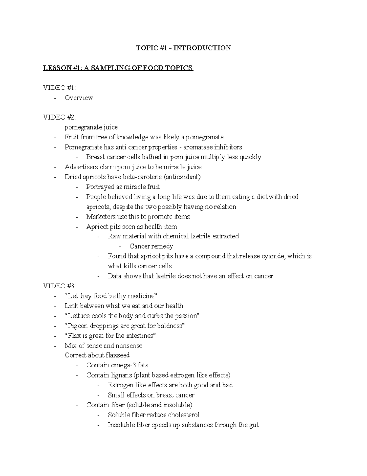 Topic #1 - Lecture notes 1 - TOPIC #1 - INTRODUCTION LESSON #1: A ...