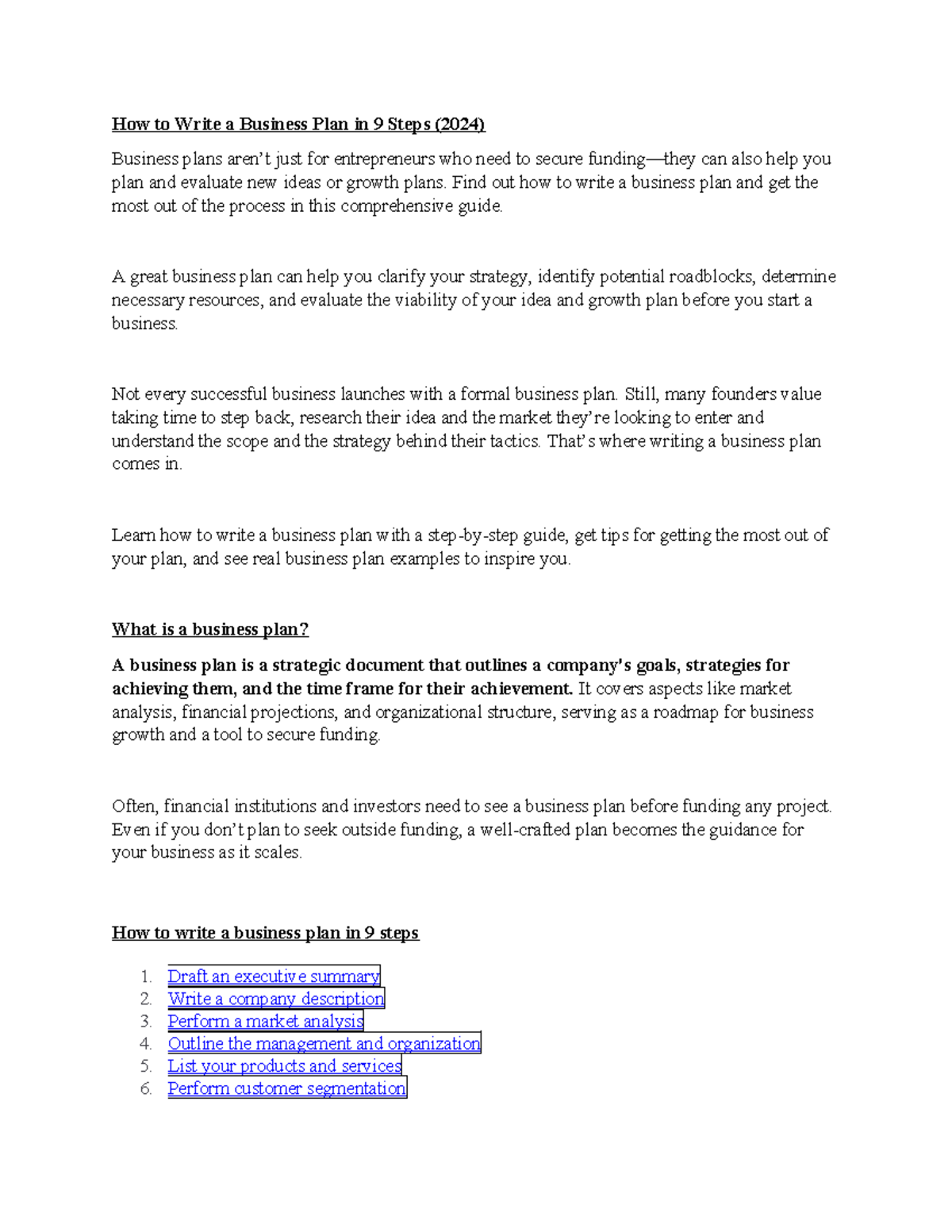 How to Write a Business Plan in 9 Steps - 03 - Find out how to write a ...